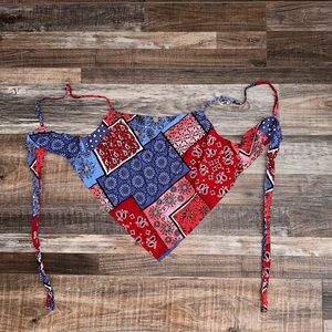 Colorful Patchwork Bandana Top